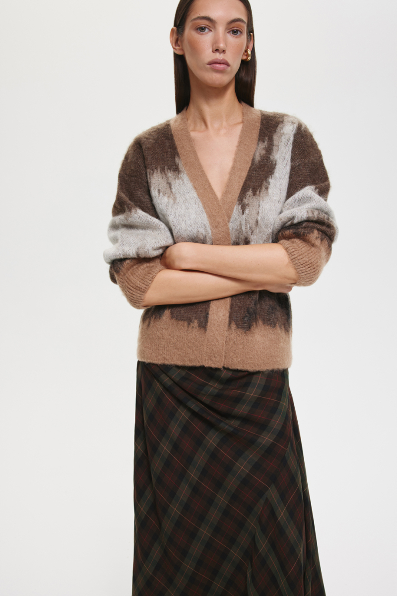 Кардиган из мохера DREAMS BY ALENA AKHMADULLINA, цвет: коричневый, 225108040304262/708000 купить онлайн