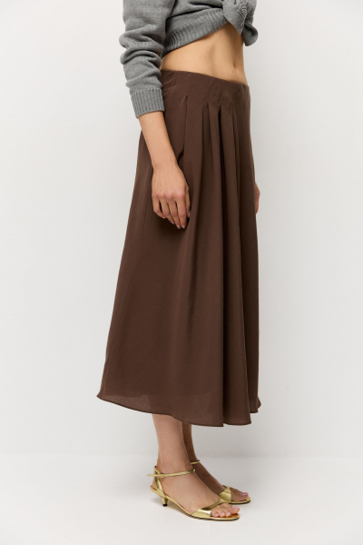 Юбка летящая из купры AROUND, цвет: коричневый, 2725_17MPT02 купить онлайн