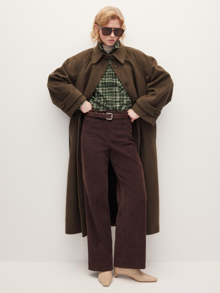 Пальто реглан из шерсти Chaika, цвет: коричневый, AW25CO01-45 купить онлайн