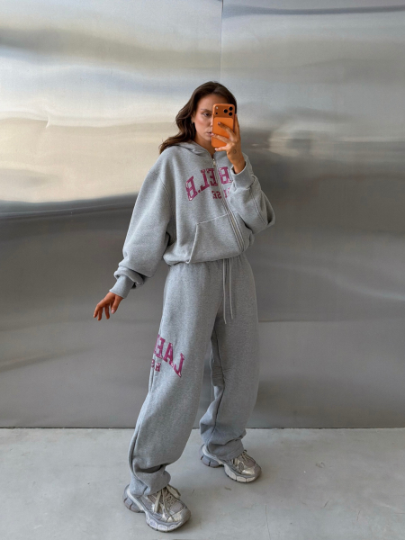 Брюки спортивные Label .B, цвет: серый,  купить онлайн