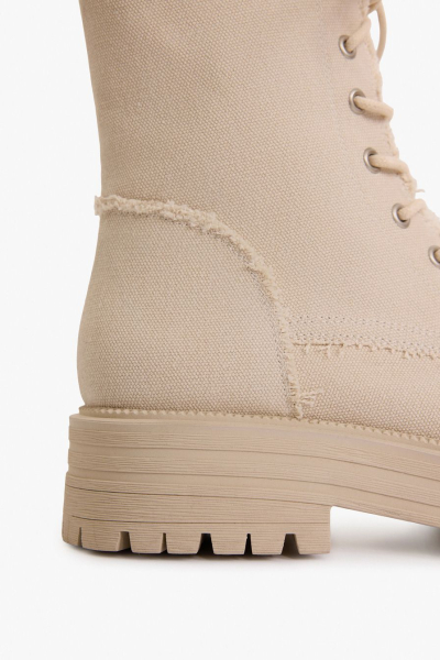 Высокие ботинки из канваса Lera Nena, цвет: бежевый с принтом LN.304.17879.111 купить онлайн