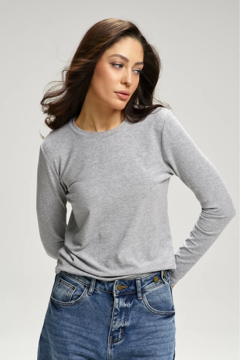 Лонгслив Base Grey Melange Erist store, цвет: серый, НФ-00003134 купить онлайн