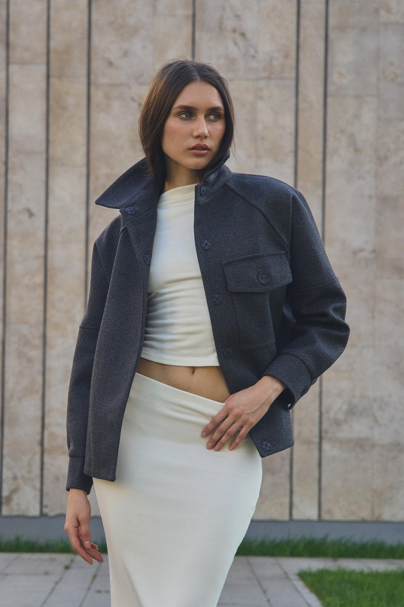 Бомбер SODAMODA, цвет: серый, 15731 купить онлайн