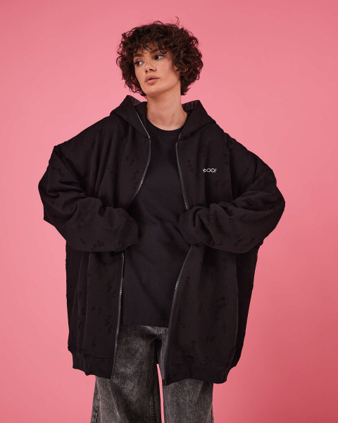 Табуха на молнии рванка TABOO, цвет: Черный, Tz18 купить онлайн