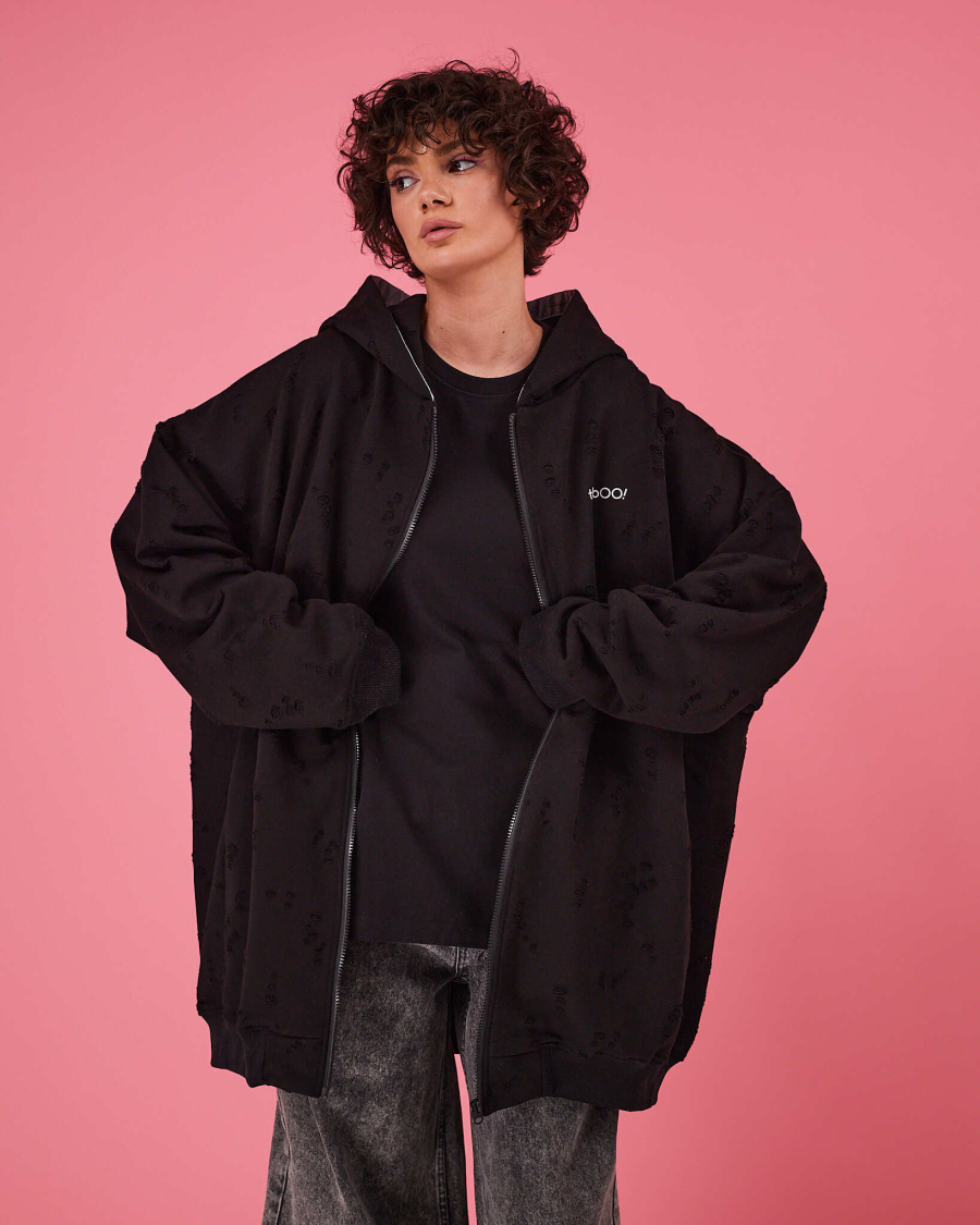 Табуха на молнии рванка TABOO, цвет: Черный, Tz18 купить онлайн