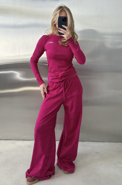 Лонгслив Слим-фит Label .B, цвет: фуксия,  купить онлайн