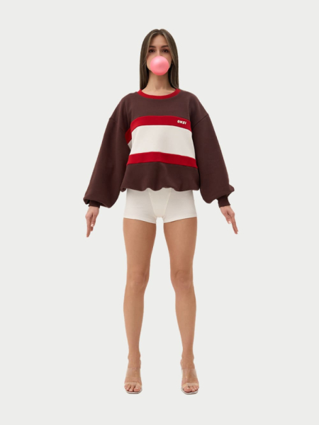 Свитшот с цветными вставками