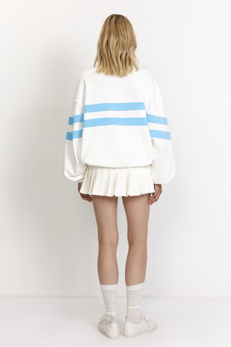 Свитшот из 100% хлопка TOPTOP, цвет: молочный с принтом, TT.053.17778.121 купить онлайн