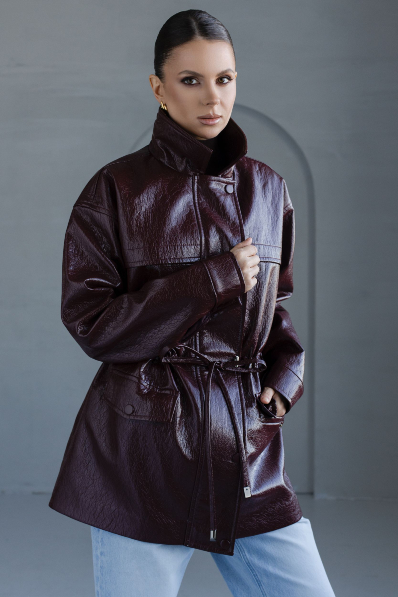 Парка из экокожи