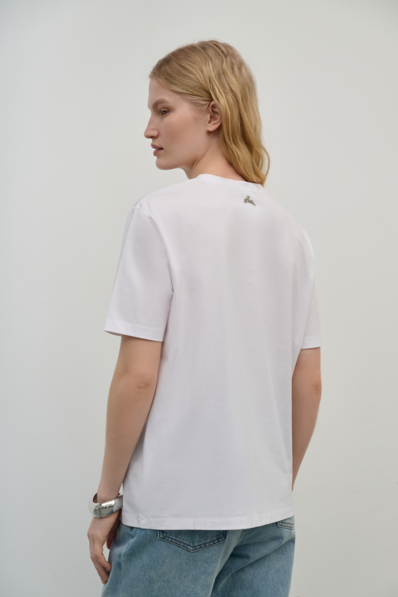 Футболка с принтом DREAMS BY ALENA AKHMADULLINA, цвет: белый, 125103120403938/302000 купить онлайн