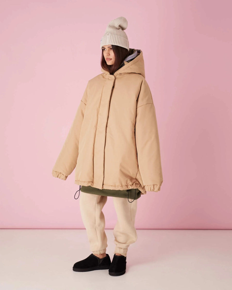 Бомбер зимний «идеальный тренч» TABOO, цвет: бежевый, BMidtr купить онлайн