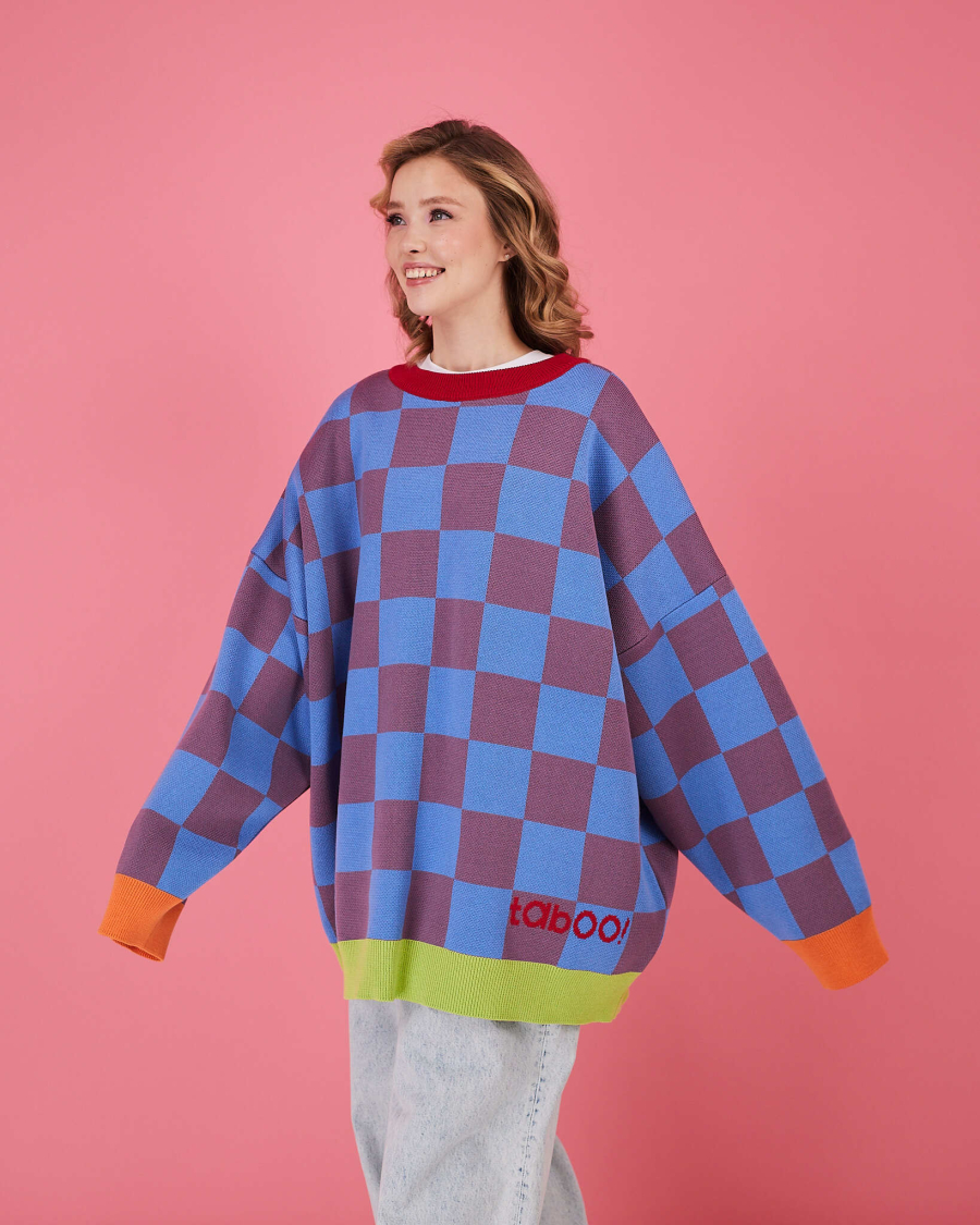 Свитер Городской архив TABOO, цвет: синий, SVcell2 купить онлайн