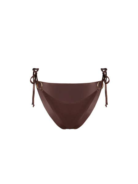 BELLA Brown Leather | Классический низ на завязках с кольцами