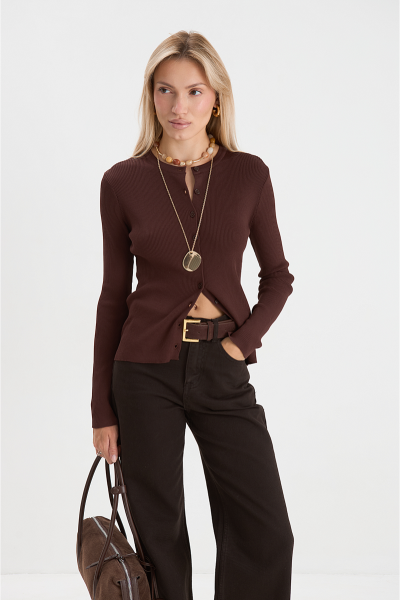 Кардиган MIA AIM, цвет: шоколадный, MIA665 купить онлайн