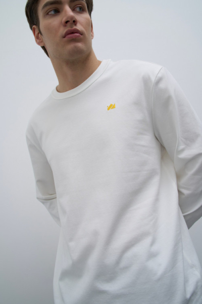 Лонгслив Cotton Basic BUCHNER, цвет: молочный, TS0123007MI купить онлайн