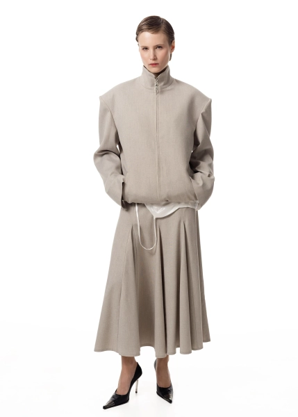 Бомбер из костюмной ткани ASYA SEMYONOVA, цвет: BEIGE,  купить онлайн