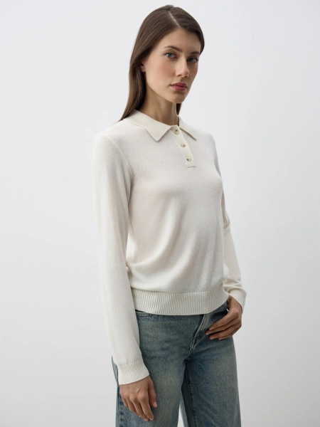 Джемпер-поло PERSIA ANNA PEKUN, цвет: белый, 40.2517.100 купить онлайн