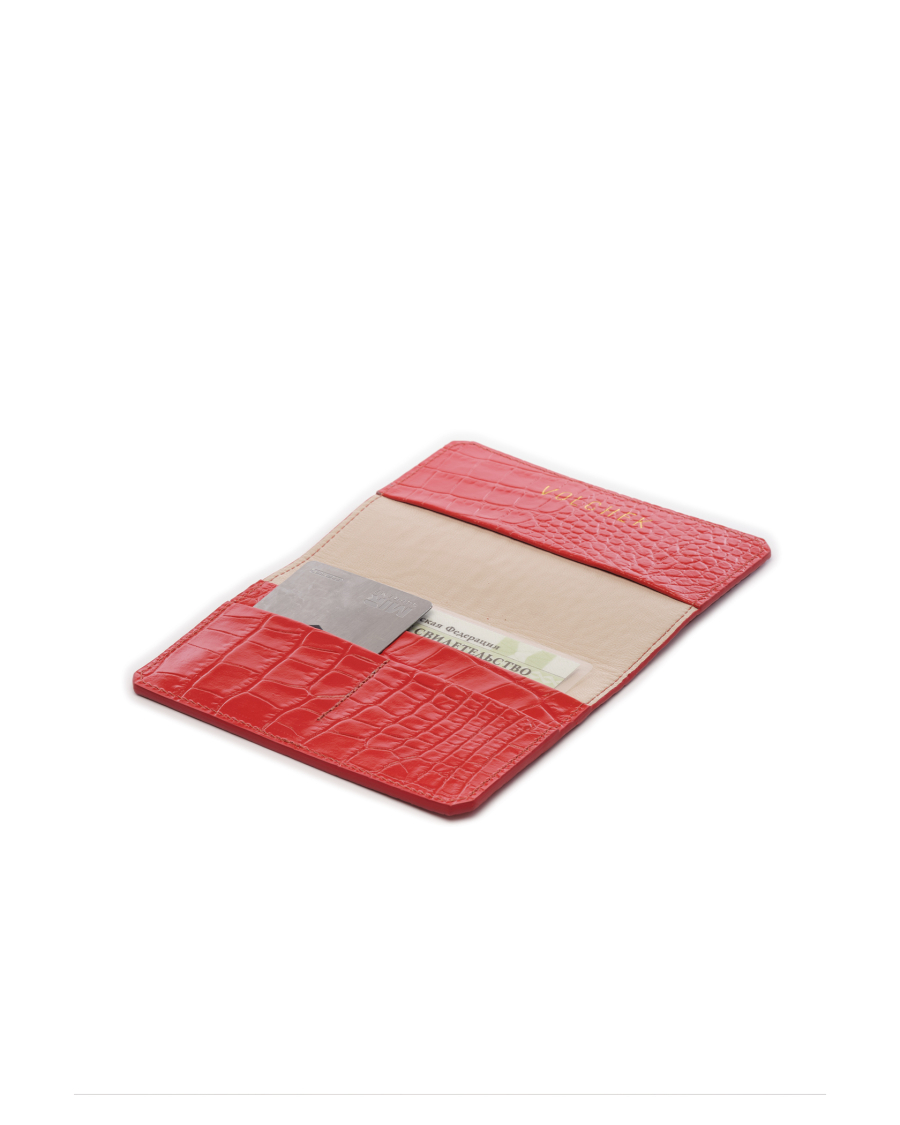 Обложка на паспорт Almond VOLCHEK, цвет: красный D7 купить онлайн