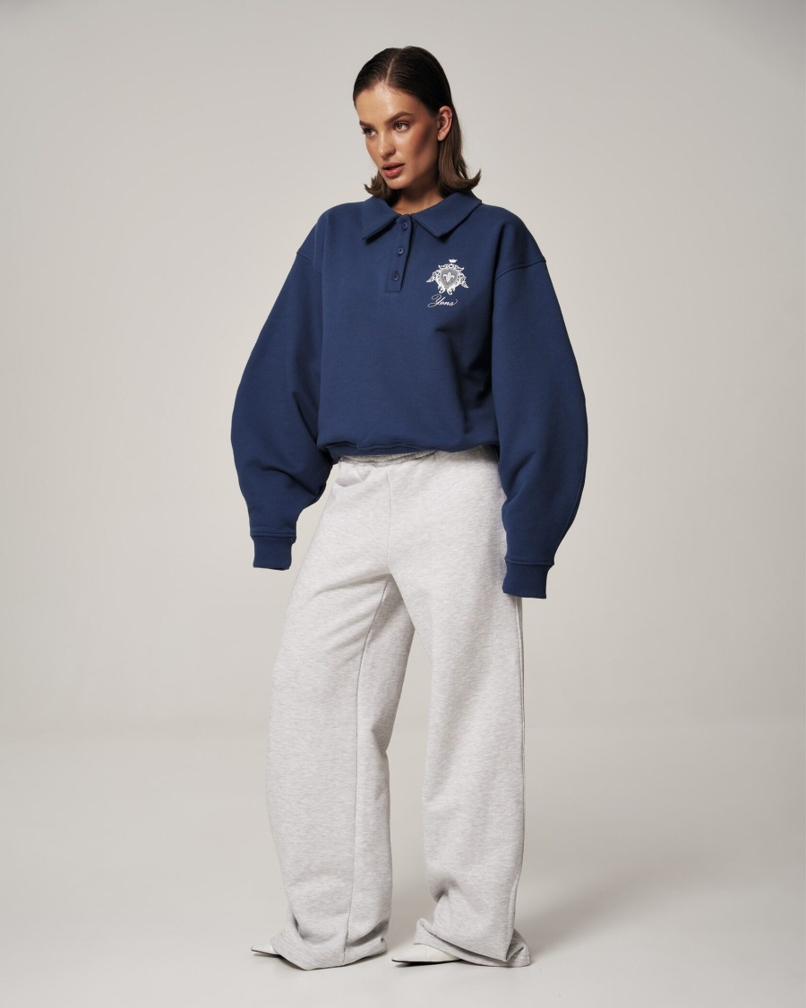 Свитшот-поло YONS STUDIOS BLUE YONS, цвет: синий, YO-780 купить онлайн