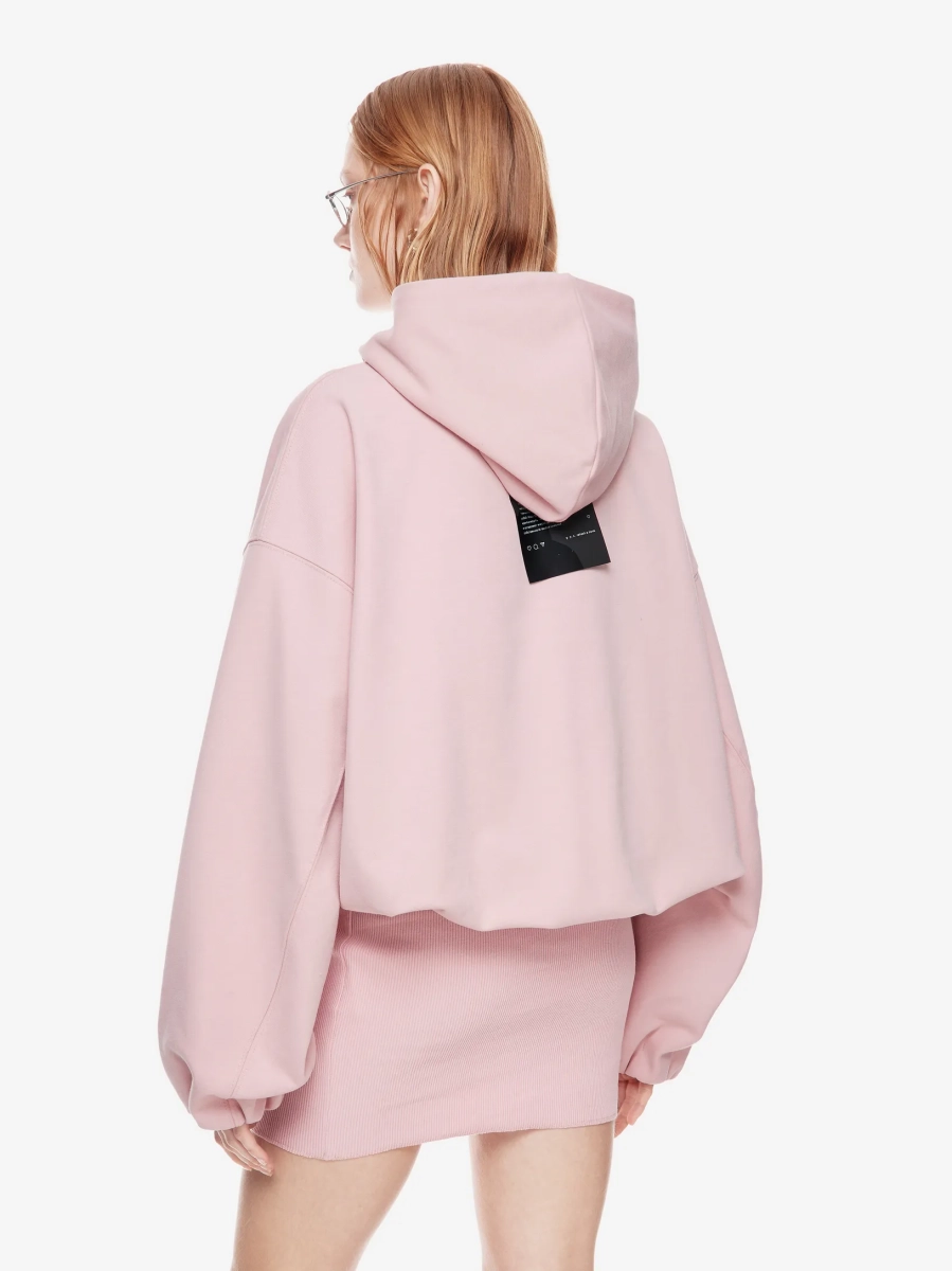 Хлопковый худи с логотипом POST POST SCRIPTUM, цвет: пудровый розовый,  купить онлайн