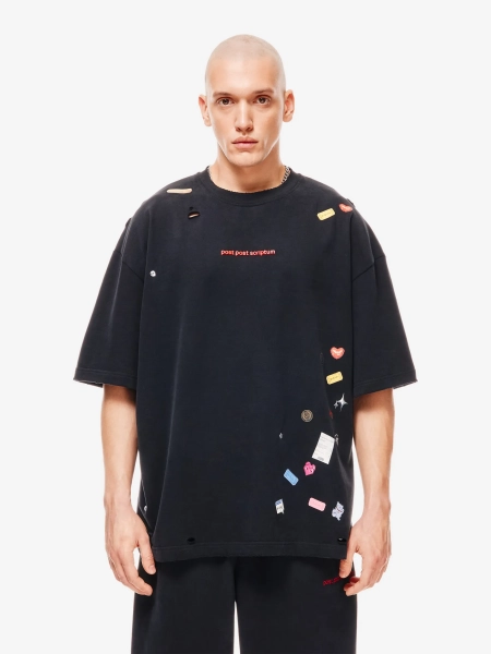 Sticker Pack Футболка Оверсайз p.p.s., цвет: Черный, 1039.00.00.BLK купить онлайн
