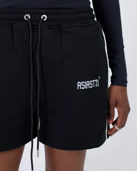 Шорты женские с лампасами 500GR ASIA ST 71, цвет: Черный, Ast71.shorts-stripes-bl-w купить онлайн
