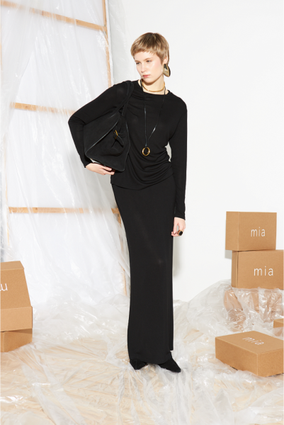 Костюм из вискозы (лонгслив + юбка)