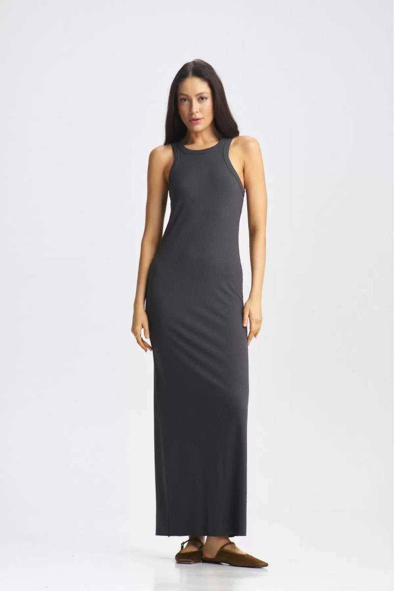 Платье-лапша Deep grey Erist store, цвет: темно-серый, НФ-00001096 купить онлайн