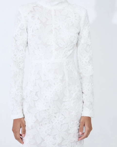Платье-макси с открытой спиной КРУЖЕВА ASIA ST 71, цвет: белый, Ast71.dress-laces-maxi-wh купить онлайн