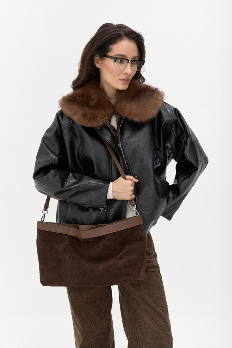 Сумка тоут из замши М