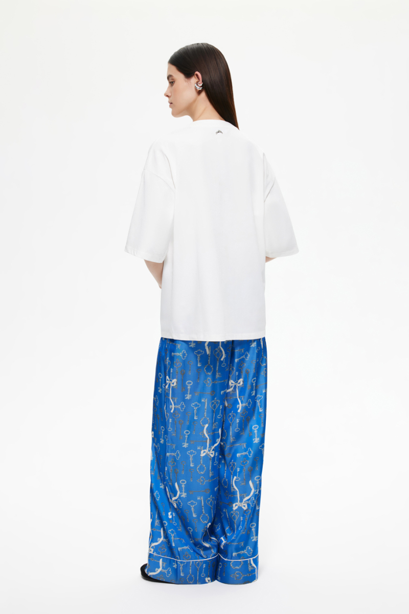 Футболка с принтом и вышивкой DREAMS BY ALENA AKHMADULLINA, цвет: белый, 225103120404469/202000 купить онлайн