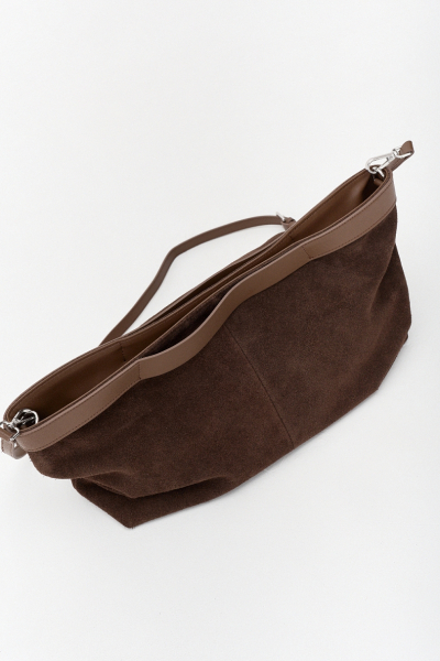 Сумка тоут из замши М Ricoco, цвет: шоколадный bag10/2 купить онлайн