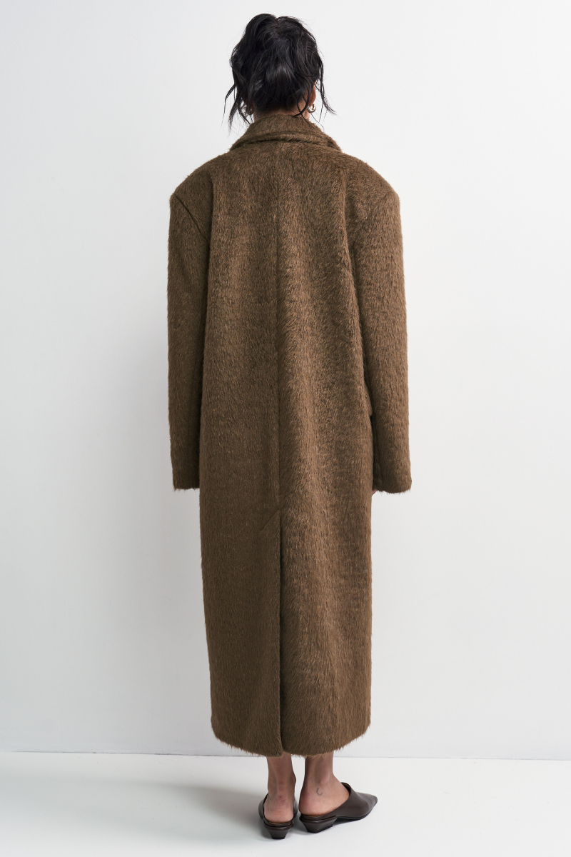 Пальто-макси Erist store, цвет: коричневый, НФ-00003233 купить онлайн