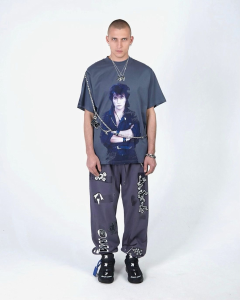 Джоггеры KINO DRAWINGS PATCH DUST BLUE ASIA ST 71, цвет: синий, Ast71.kino-jogg-draw-dustblue купить онлайн