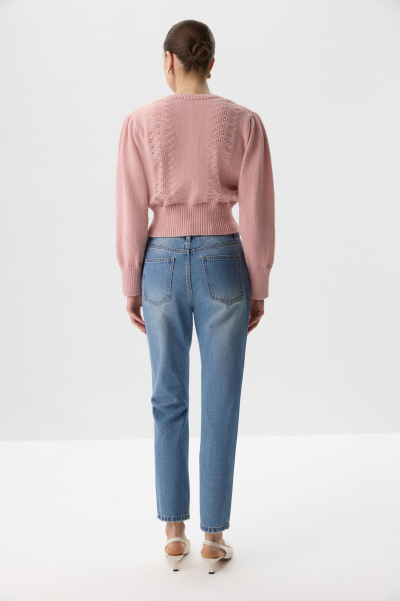 Кардиган с декоративным узором Charmstore, цвет: пудровый, 305-43685-227 купить онлайн