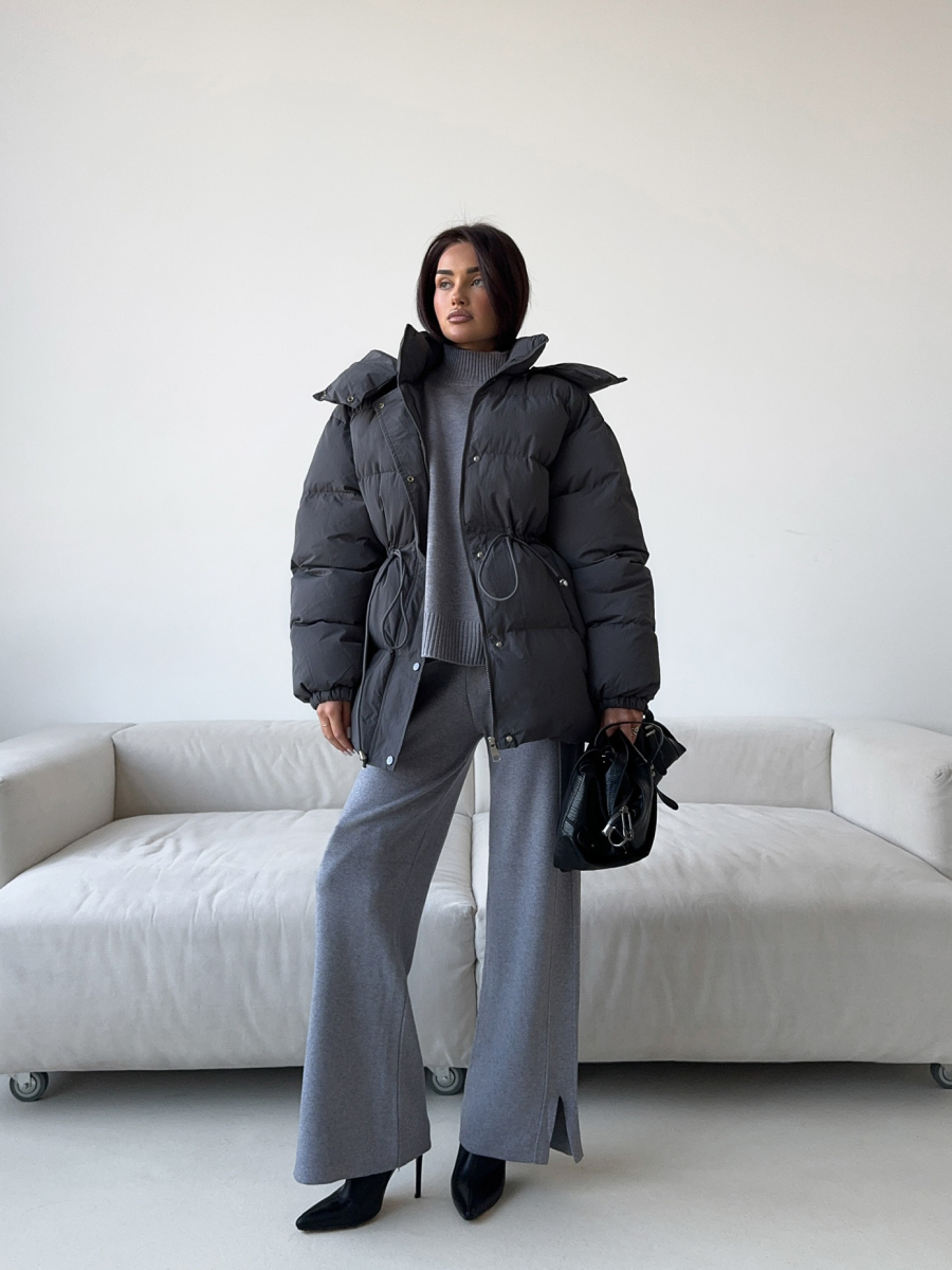 Пуховик приталенный SODAMODA, цвет: серый, 15915 купить онлайн