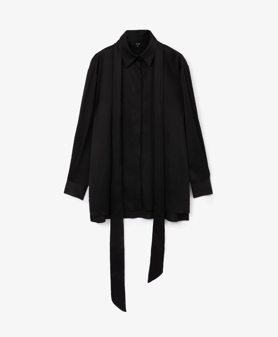 Блузка прямой свободной формы GLVR, цвет: Черный, 225G31GAC2216 купить онлайн