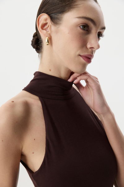 Топ халтер Charmstore, цвет: шоколадный, 214-50965-551 купить онлайн