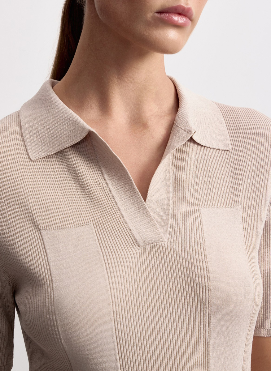 Платье вязаное с воротником поло ALL WE NEED, цвет: Серо-бежевый, 2603W3449-12 купить онлайн