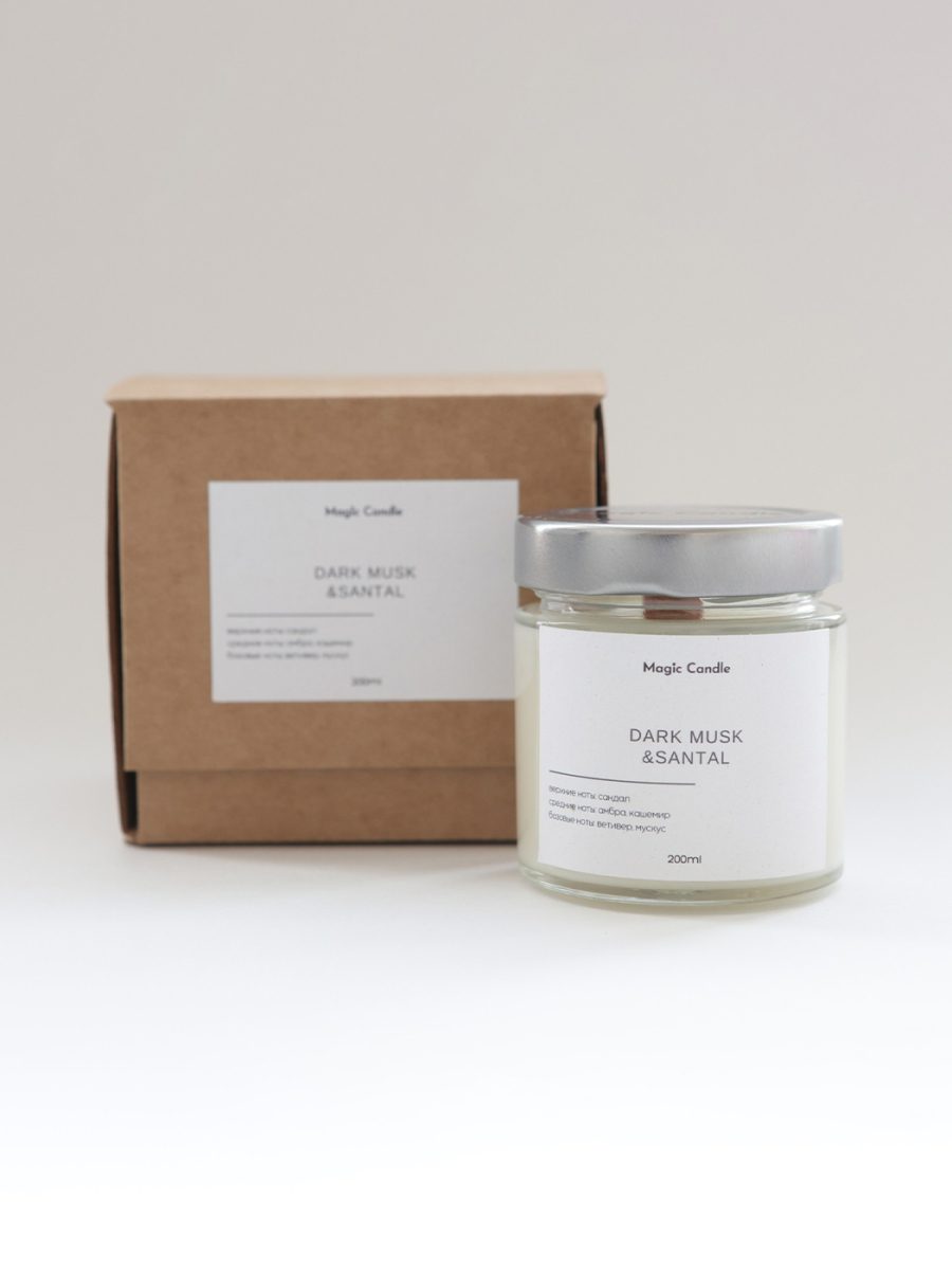Аромасвеча, аромат "Черный мускус/сандал" MAGIC CANDLE, цвет: черный мускус/сандал  купить онлайн