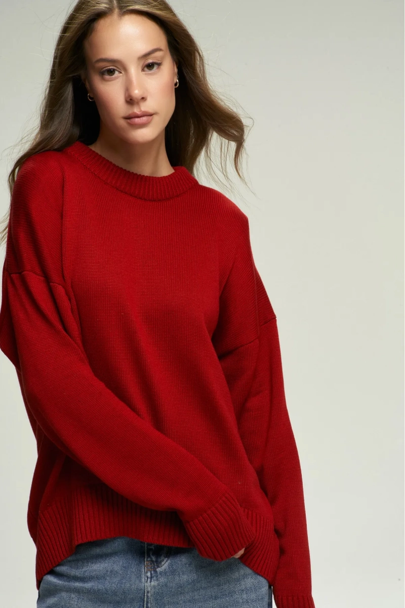 Джемпер Cotton Cherry Erist store, цвет: красный, НФ-00001727 купить онлайн