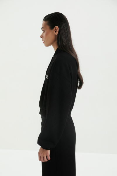 Бомбер трикотажной вязки marte, цвет: Черный,  купить онлайн