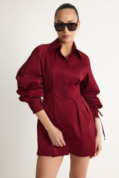 Платье из смесового хлопка TOPTOP, цвет: Бордовый, TT.010.10818.330 купить онлайн