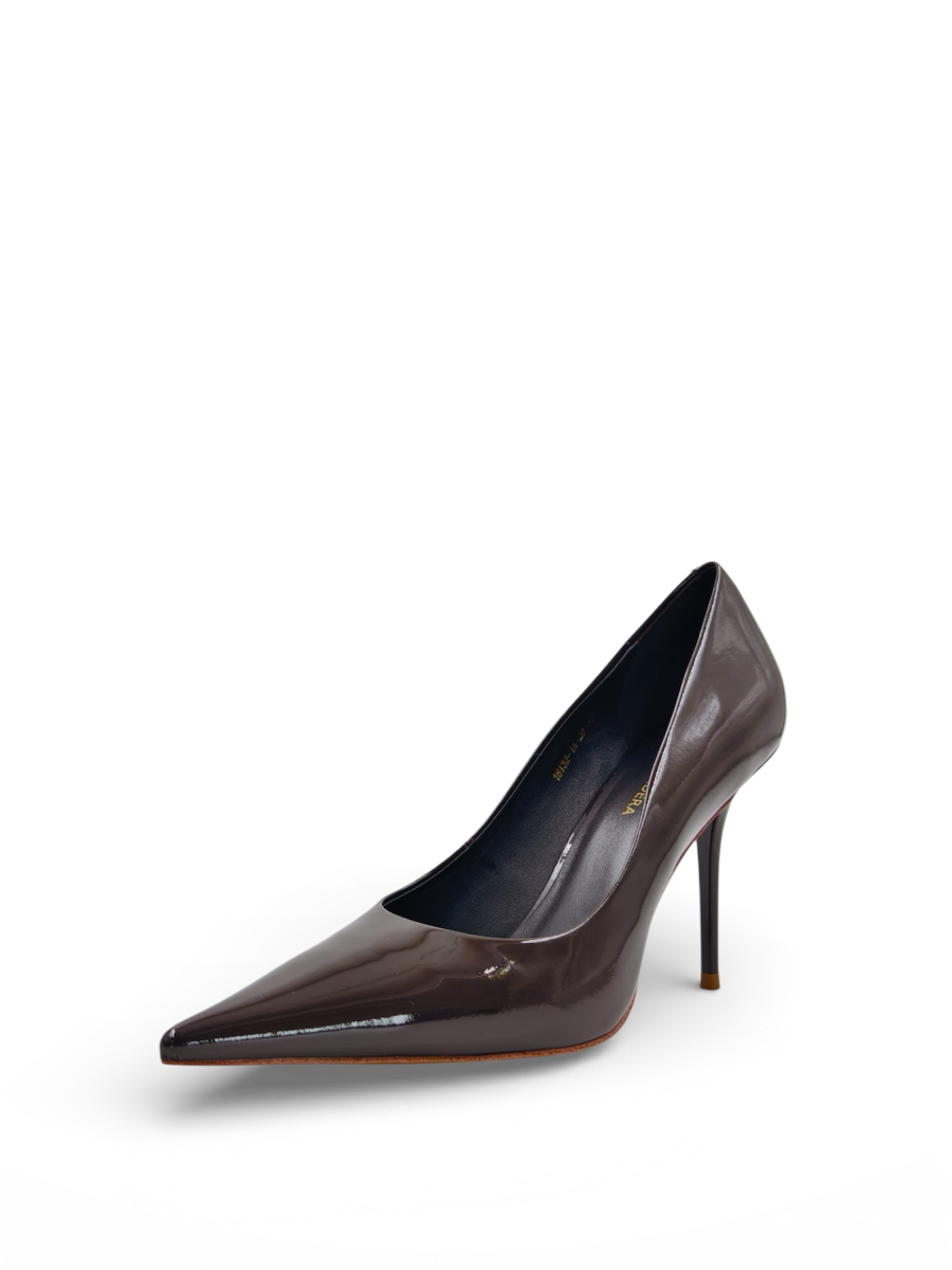 Туфли на каблуке из натуральной кожи GRANDERA, цвет: серый 18132-1a-28 (991) купить онлайн