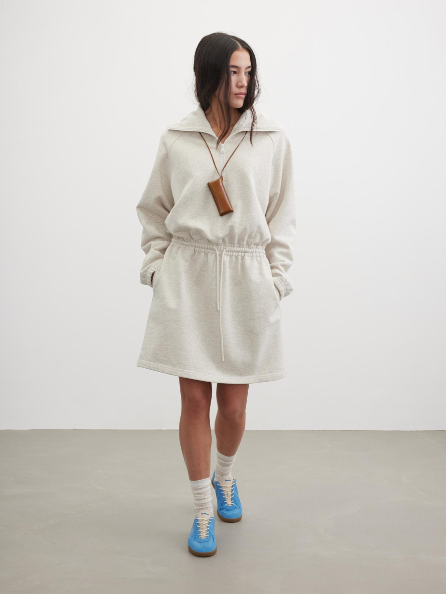 Платье из футера Chaika, цвет: серый-меланж, SS26DR06-115 купить онлайн