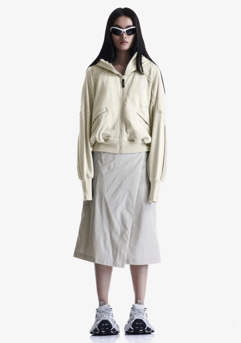 Худи на молнии KRAKATAU, цвет: пепельно-белый, Fw125-43 купить онлайн