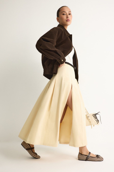 Юбка из 100% хлопка TOPTOP, цвет: бежевый, TT.071.18870.110 купить онлайн