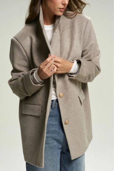 Пальто-жакет Luxury Beige Erist store, цвет: бежевый, НФ-00002561 купить онлайн