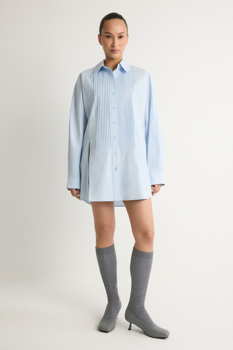 Рубашка из 100% хлопка TOPTOP, цвет: голубой, TT.021.19147.600 купить онлайн