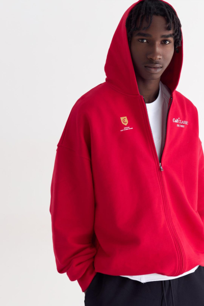 Худи на молнии Simplicity CULT, цвет: красный,  купить онлайн